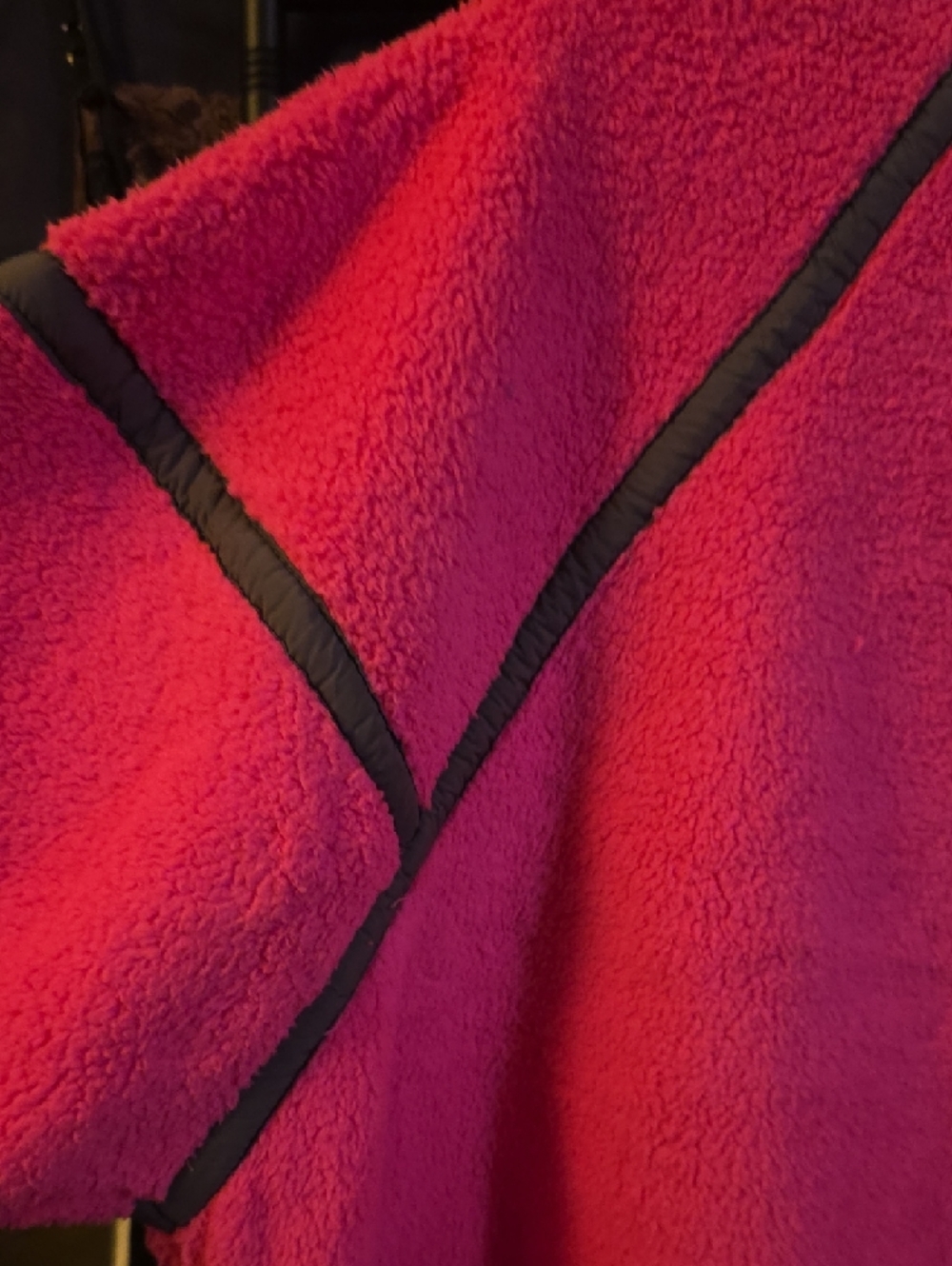 Free People Bright Pink Half-Zip Sherpa Pullover - Picture 7 of 8